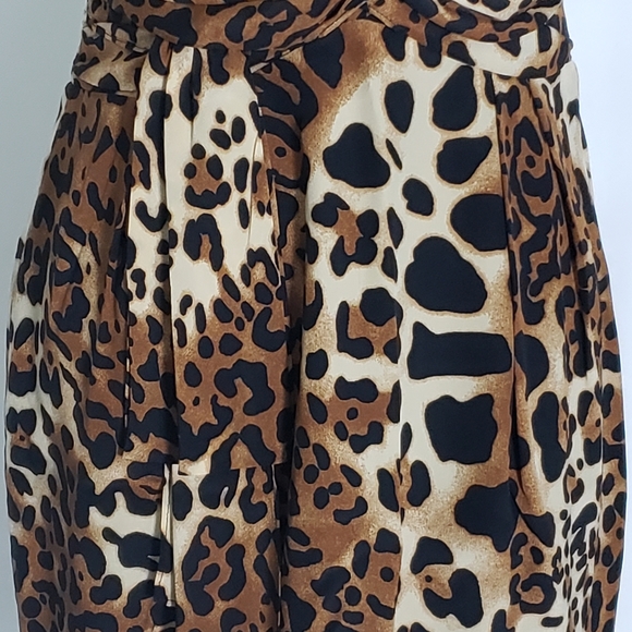 Nanette Lepore One Shoulder Leopard Print Ruched Lined Mini Dress Size 6 - Picture 6 of 15